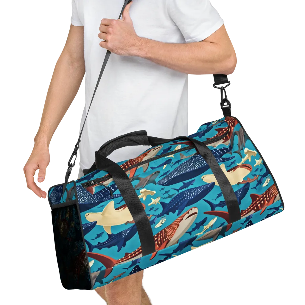 Azure Leviathan on Duffle Bag — Right Front