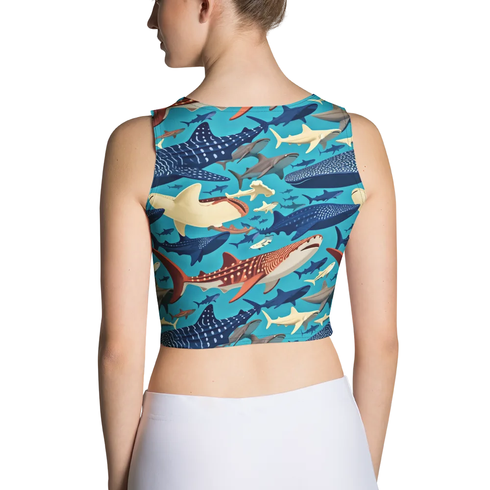 Azure Leviathan on Crop Top — Back
