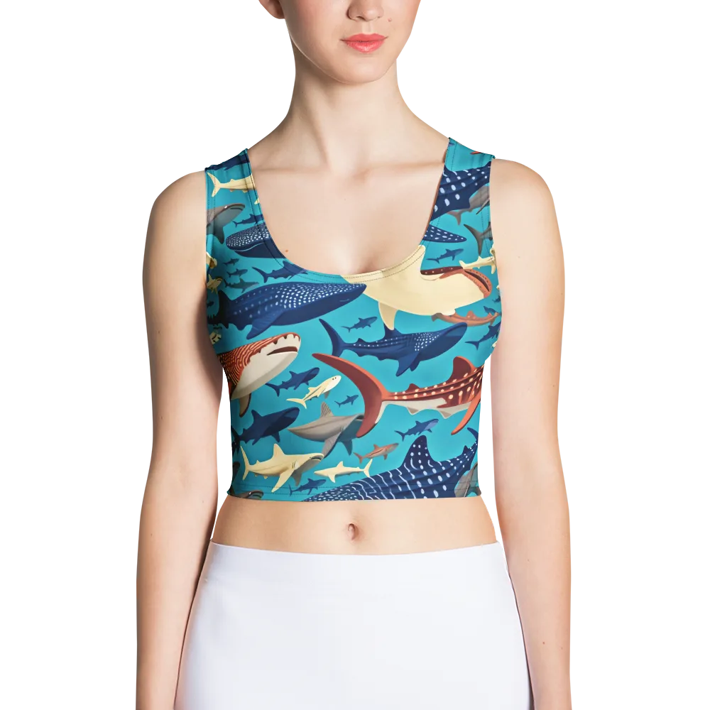 Azure Leviathan on Crop Top — Front