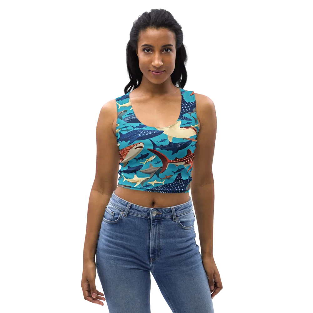 Azure Leviathan on Crop Top — Front