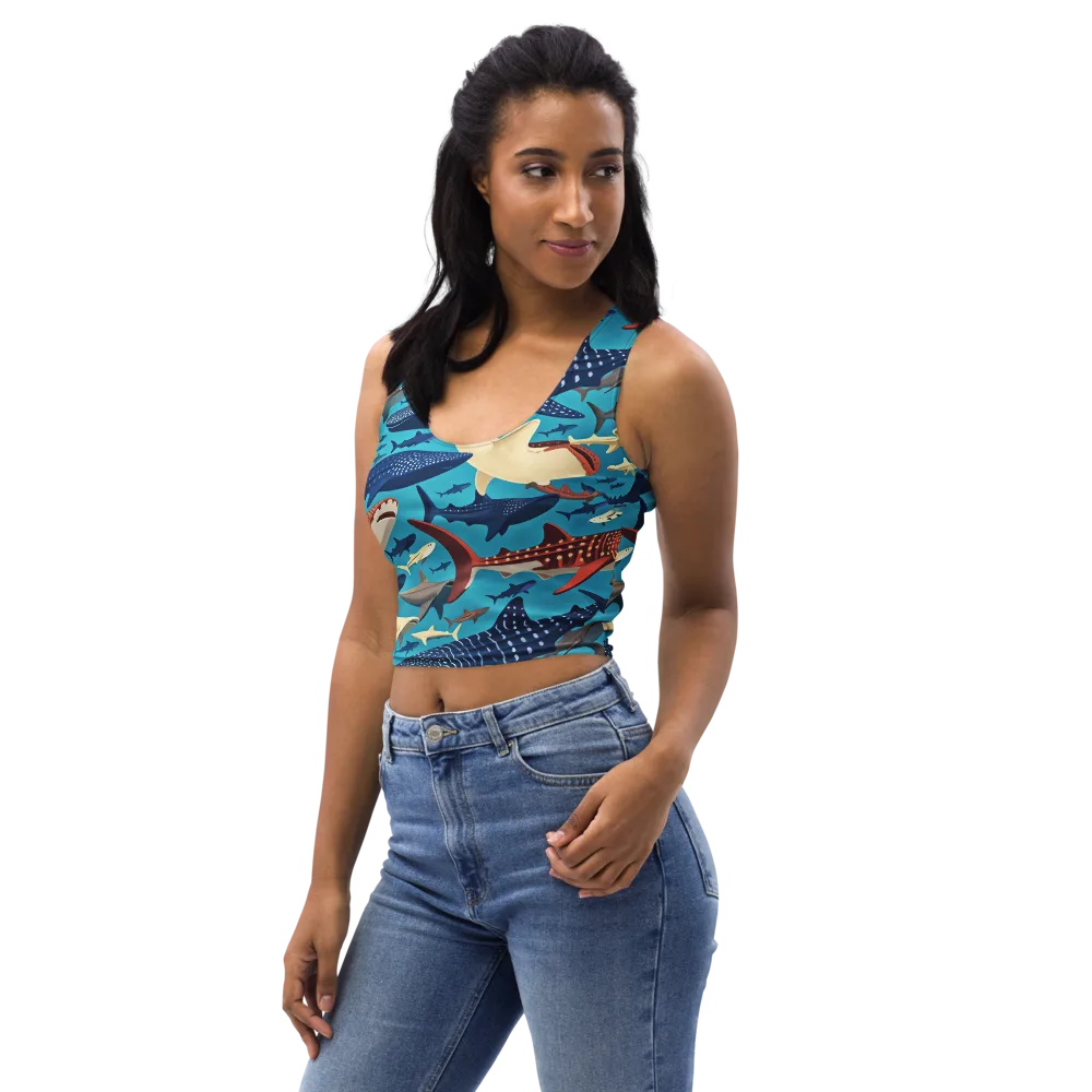 Azure Leviathan on Crop Top — Left Front