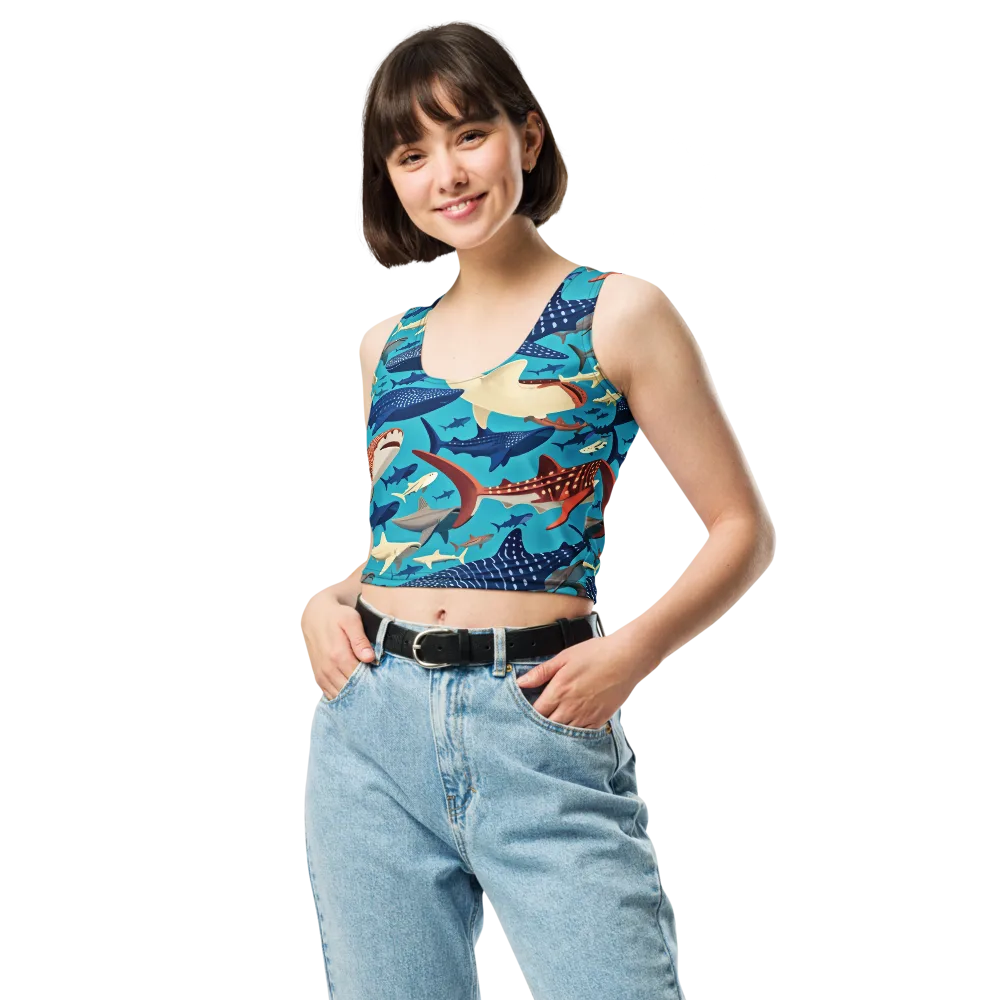 Azure Leviathan on Crop Top — Front