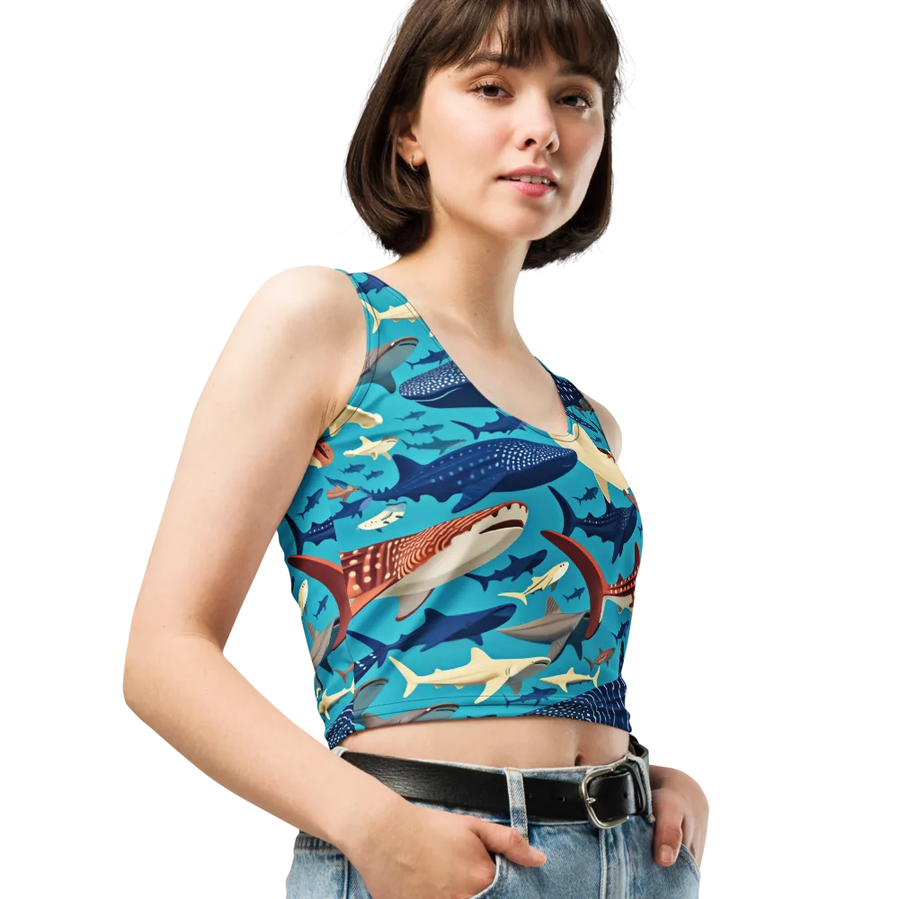 Azure Leviathan on Crop Top — Right Front