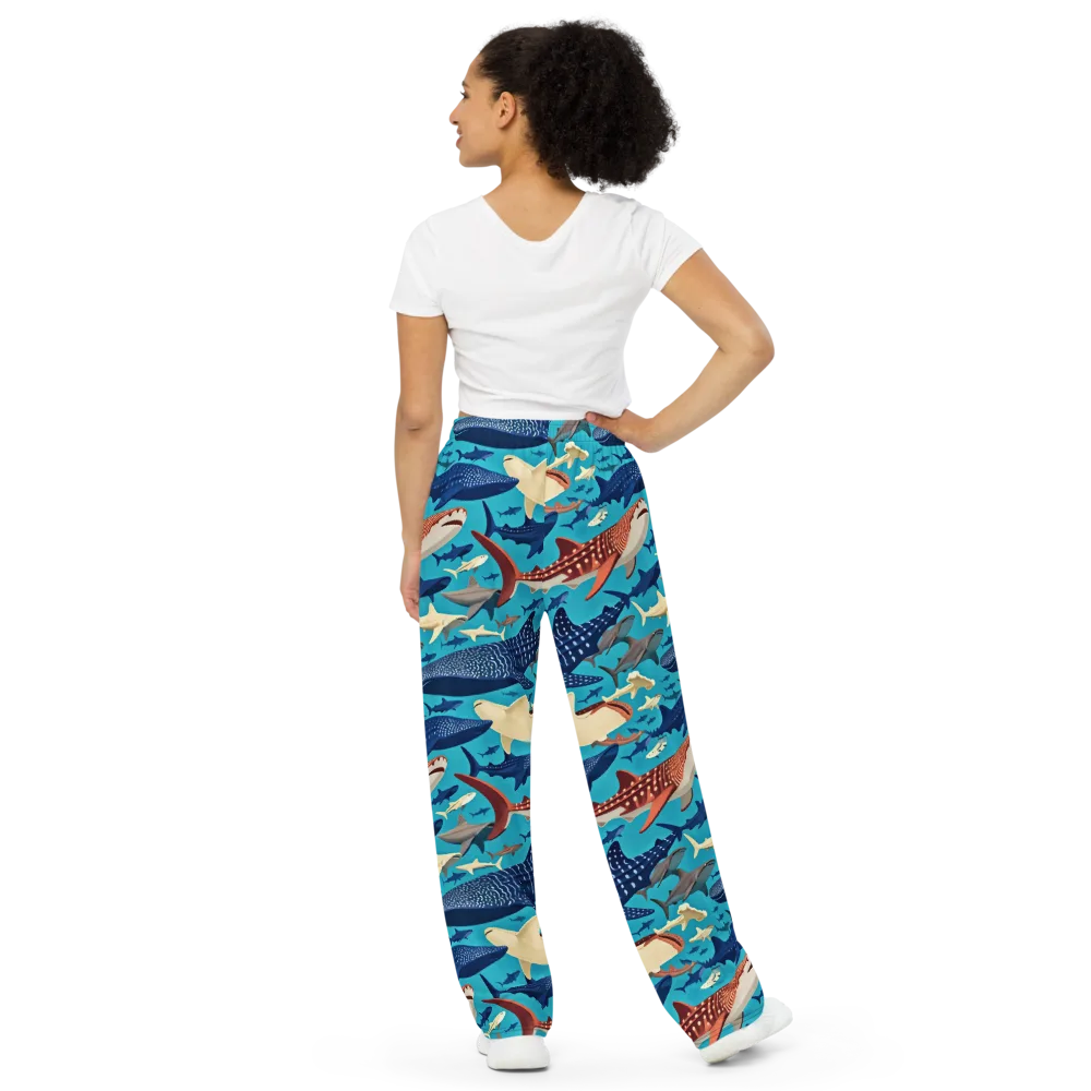 Azure Leviathan on Wide-Leg Pants — Back