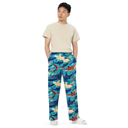 Azure Leviathan on a Wide-Leg Pants
