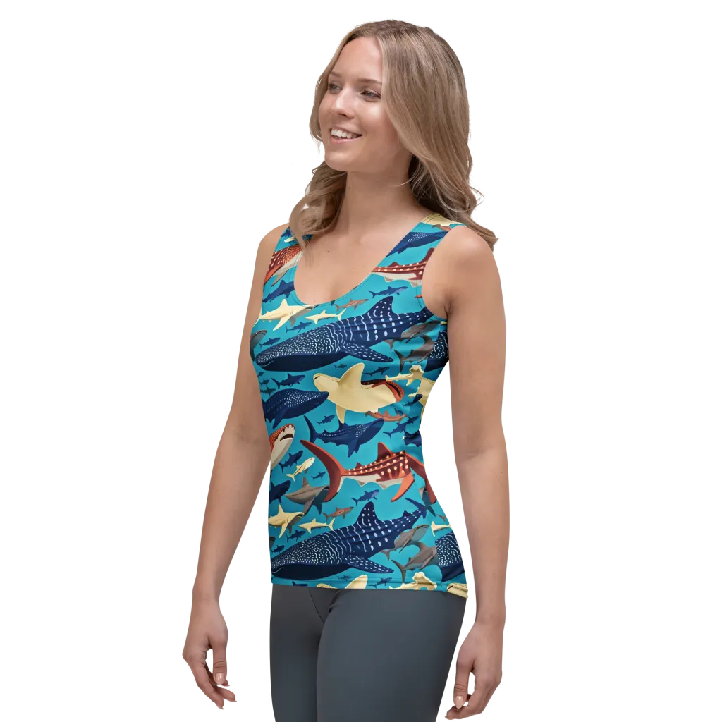 Azure Leviathan on Women's Tank Top — Left Front
