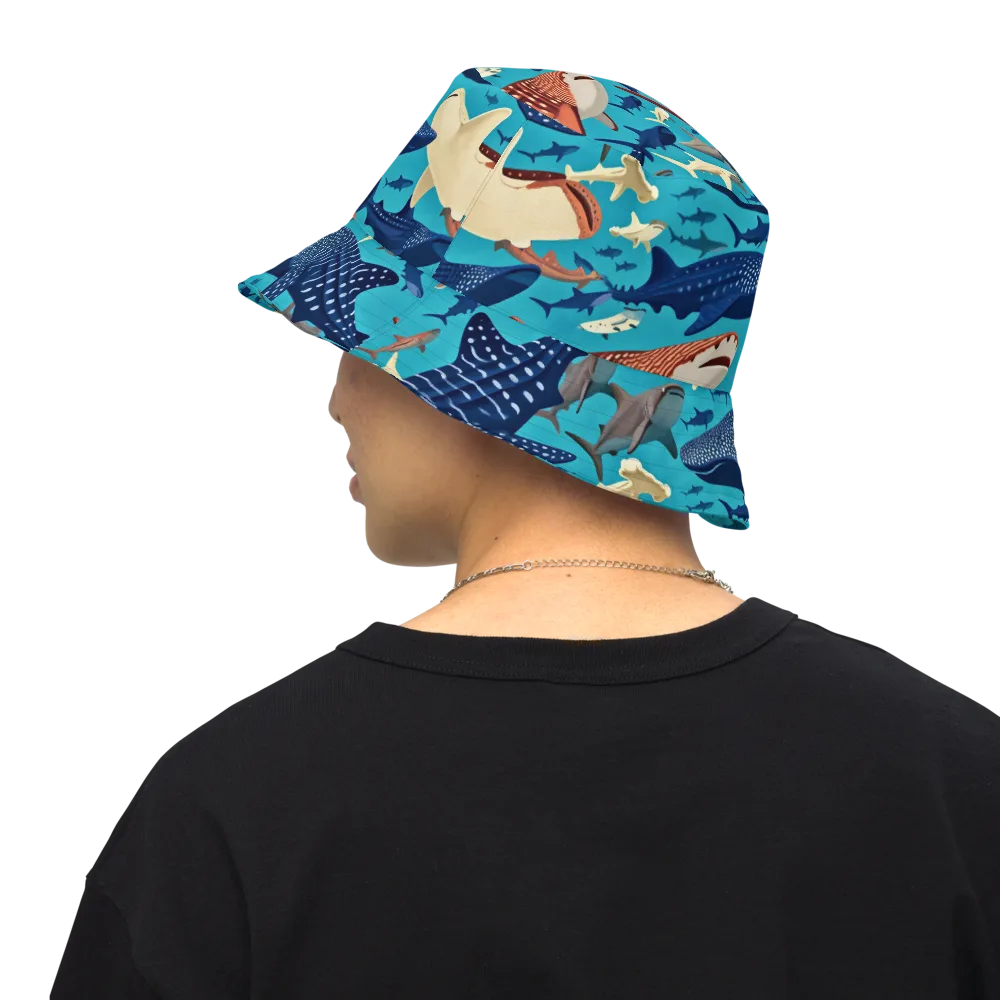 Azure Leviathan on Reversible Bucket Hat — Back Inside
