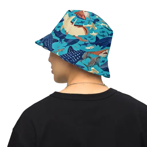 Azure Leviathan on a Reversible Bucket Hat