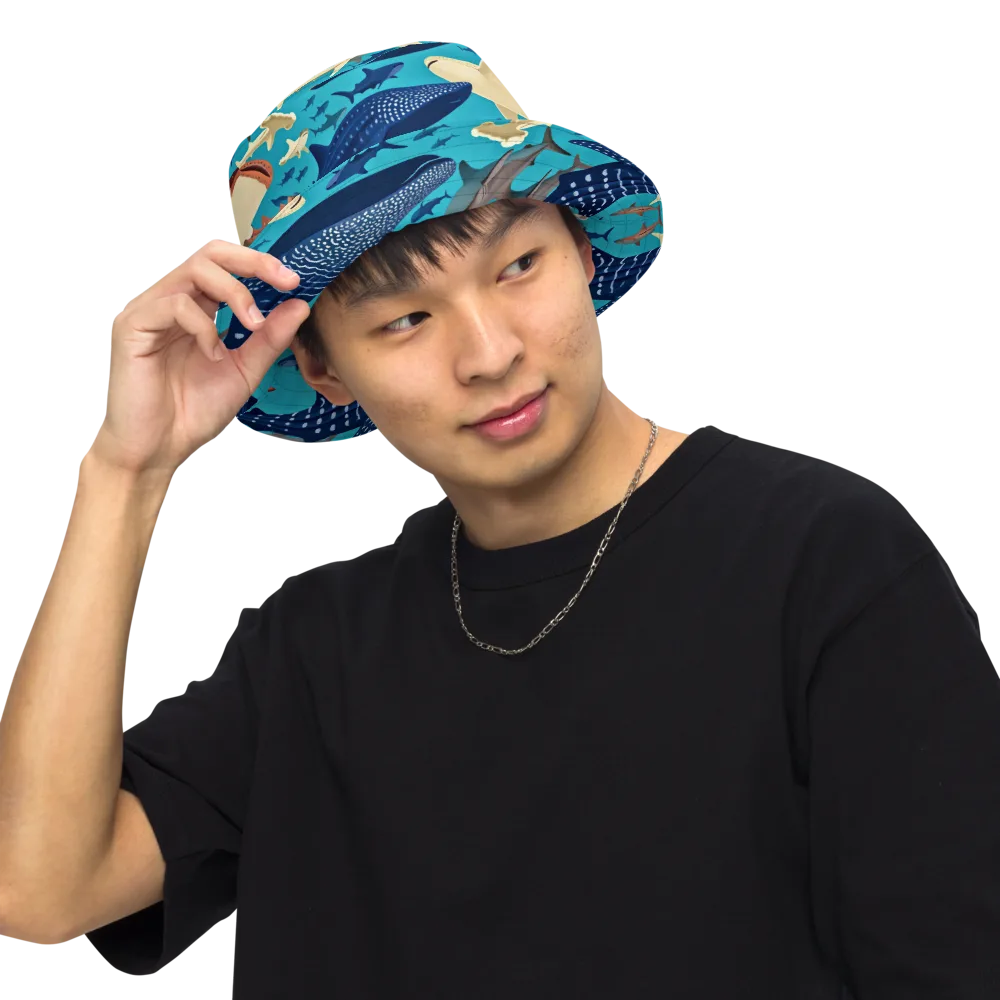 Azure Leviathan on Reversible Bucket Hat — Front Inside