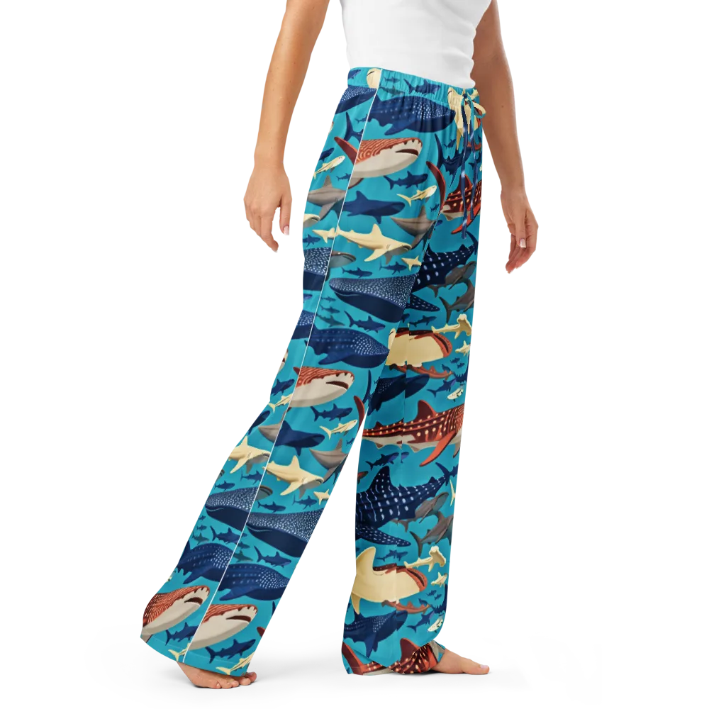 Azure Leviathan on Women's Pajama Pants — Right Front
