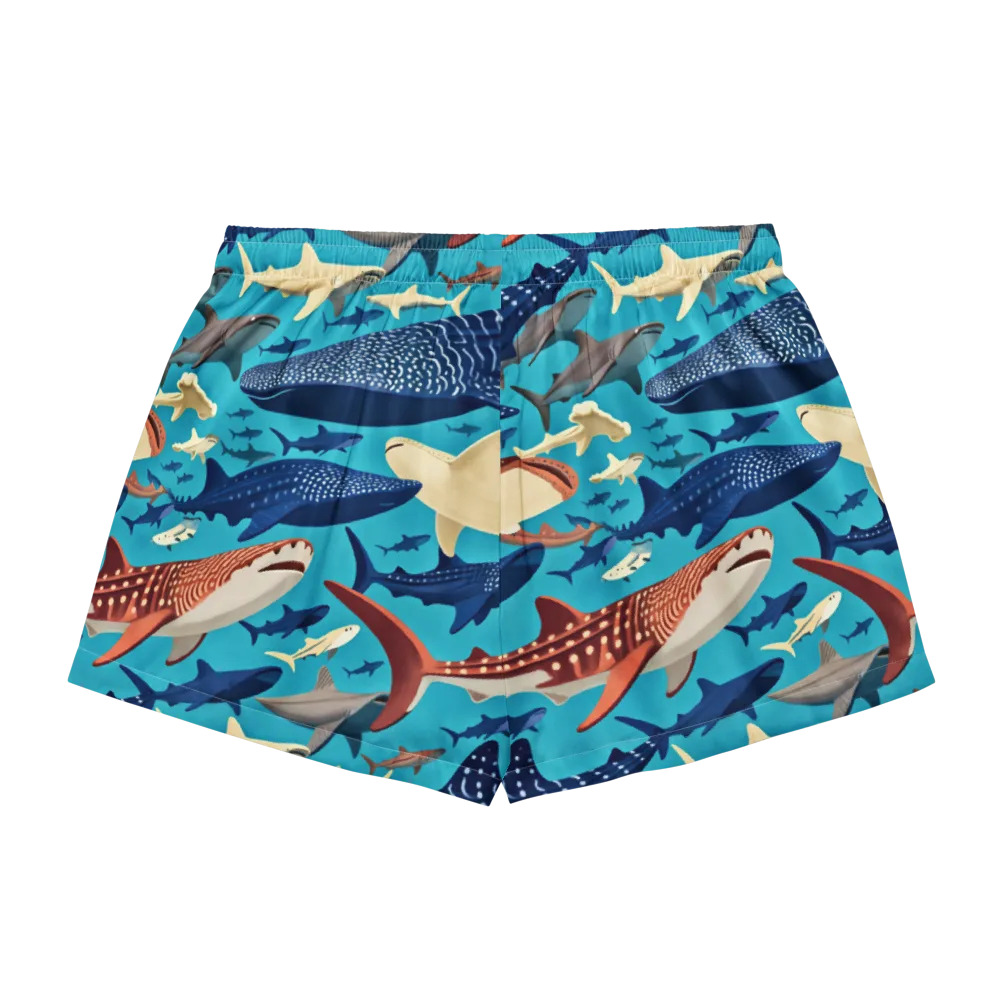 Azure Leviathan on Women's Pajama Shorts — Back