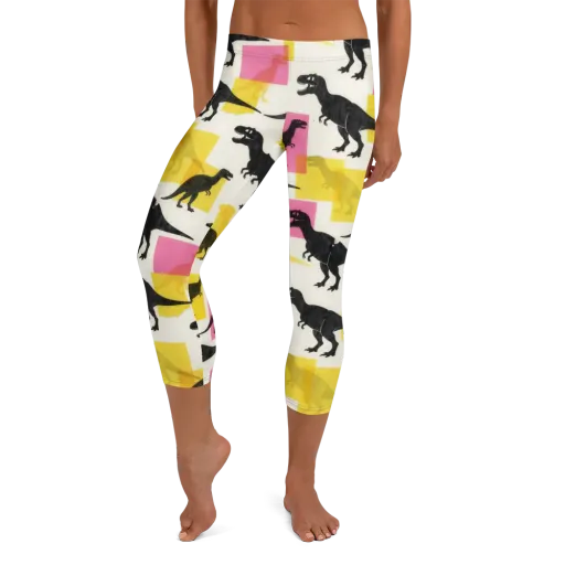 Neon Cretaceous on a Capri Leggings