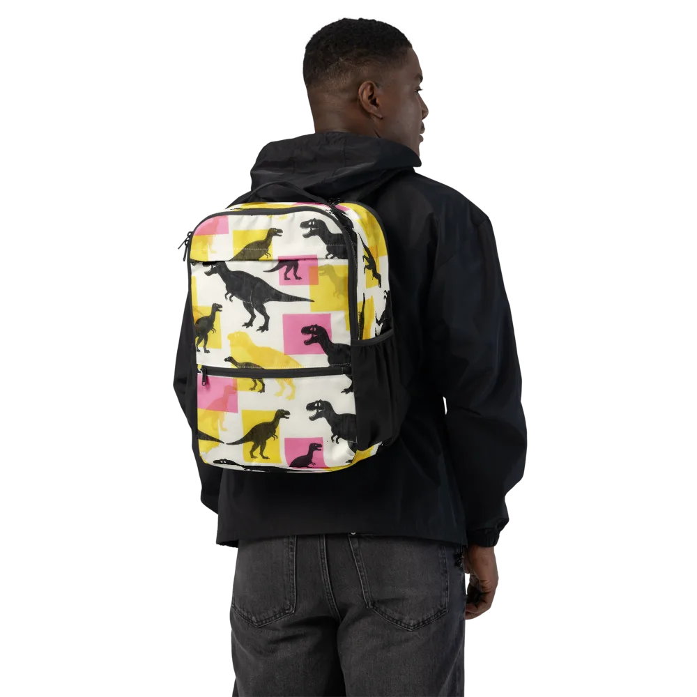 Neon Cretaceous on Utility Backpack — Back