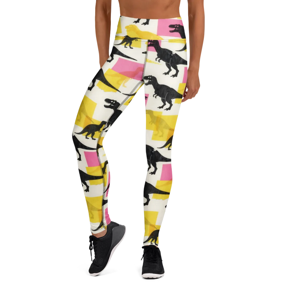 Neon Cretaceous on Yoga Leggings — Front