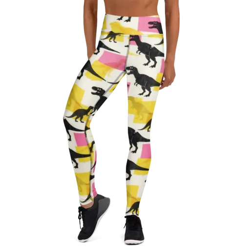 Neon Cretaceous on a Yoga Leggings