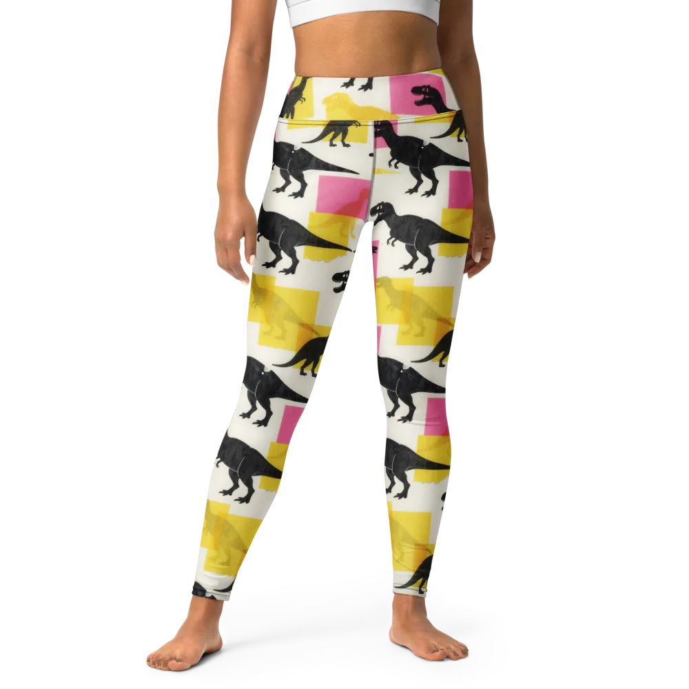 Neon Cretaceous on Yoga Leggings — Front