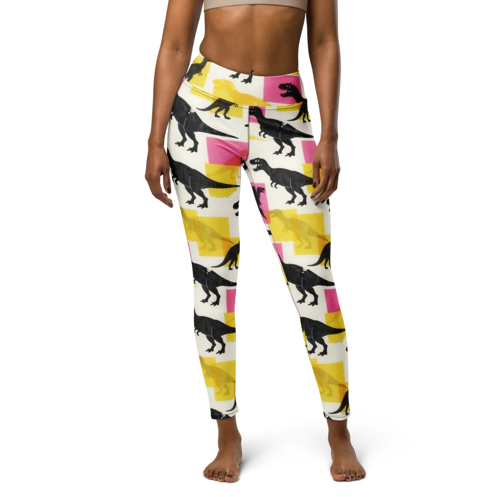 Neon Cretaceous on Yoga Leggings — Front