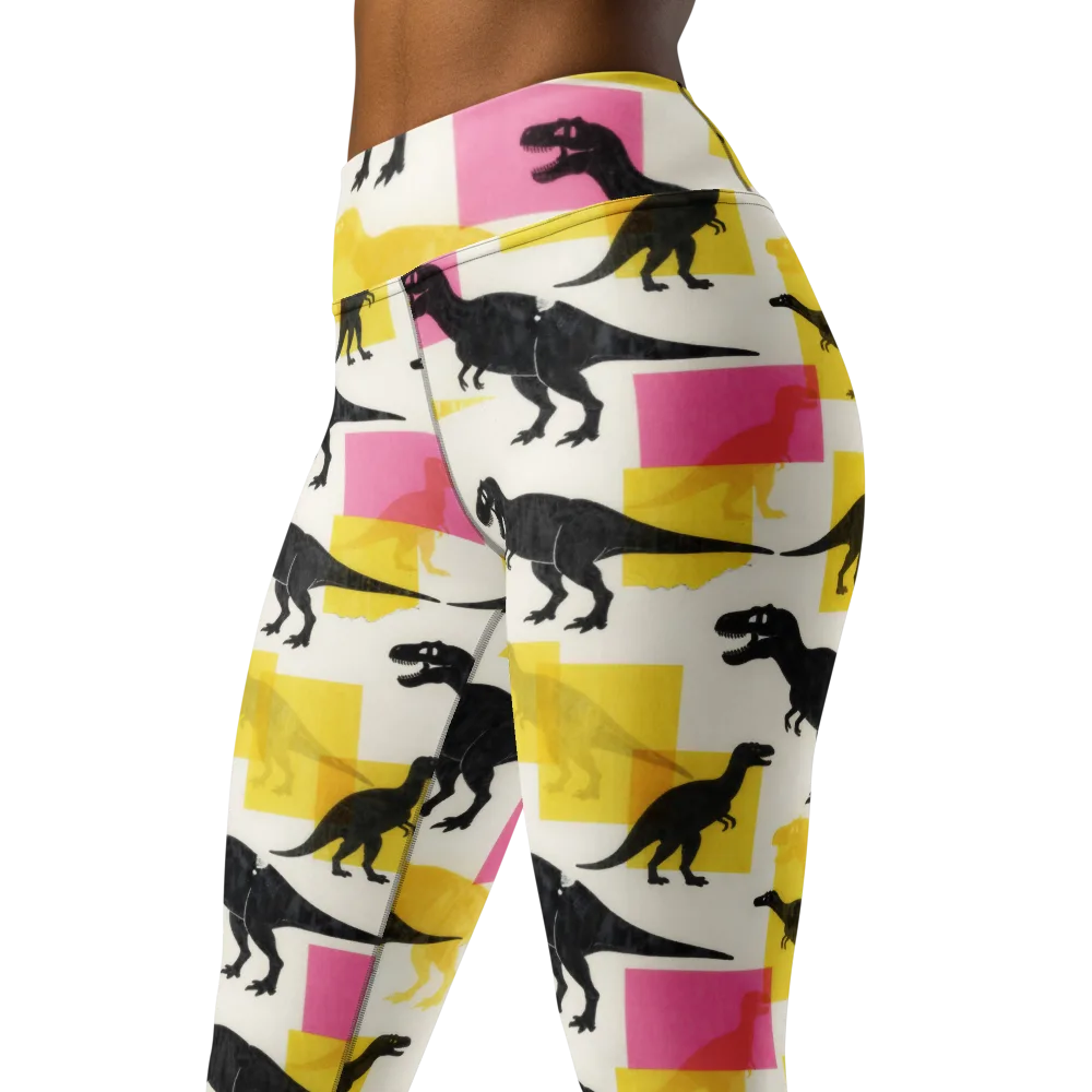 Neon Cretaceous on Yoga Leggings — Left Front