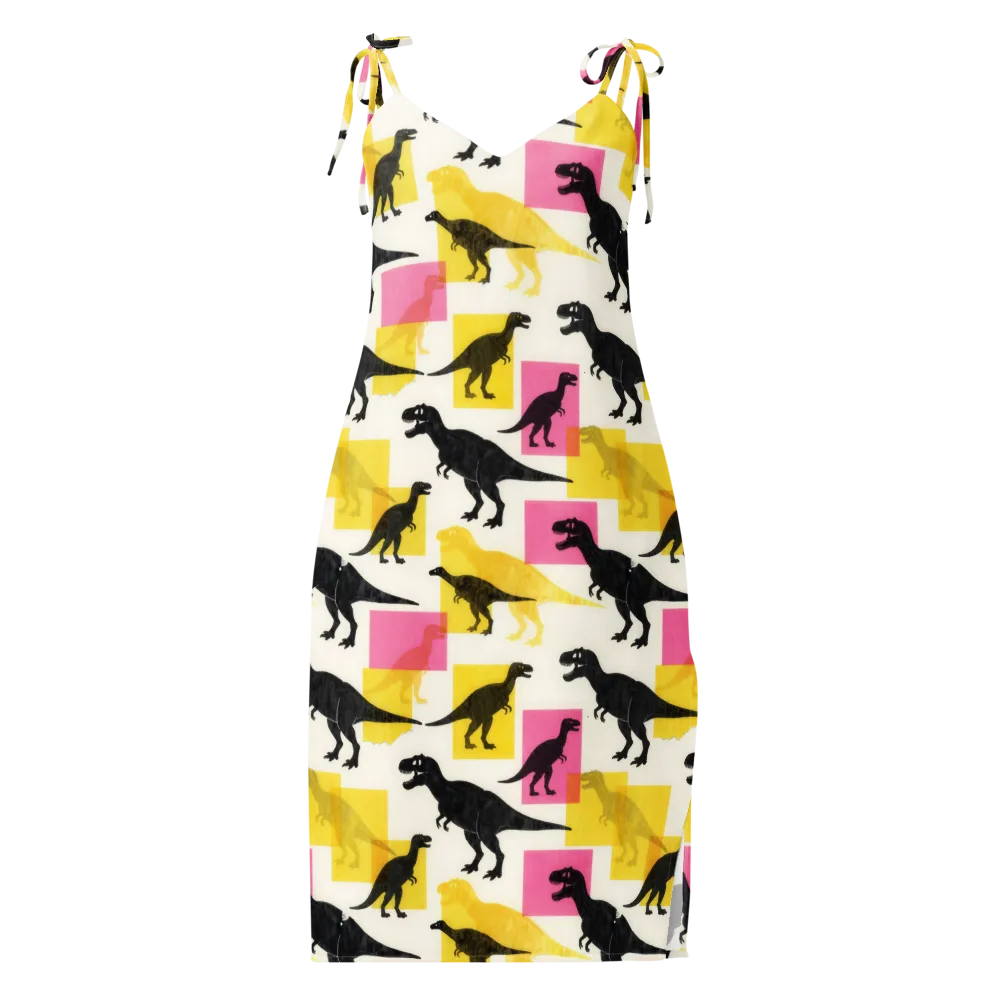 Neon Cretaceous on Slip Dress — Front