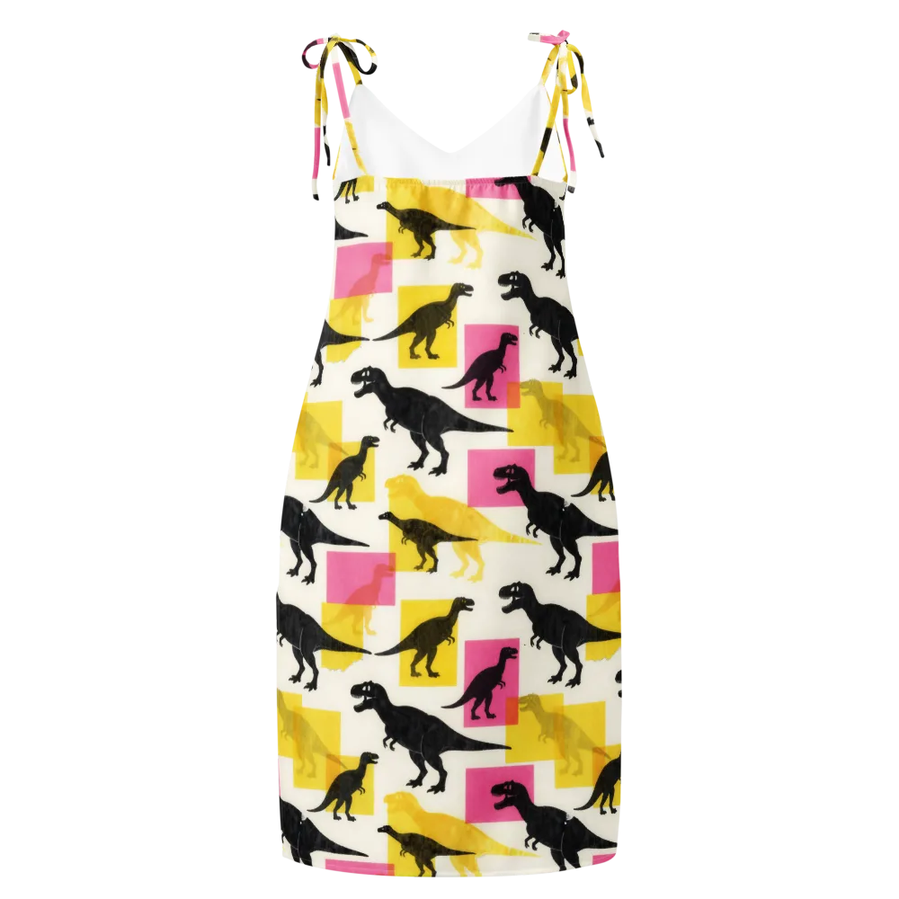 Neon Cretaceous on Slip Dress — Back