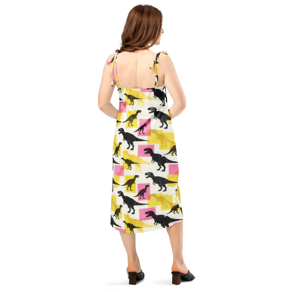 Neon Cretaceous on Slip Dress — Back