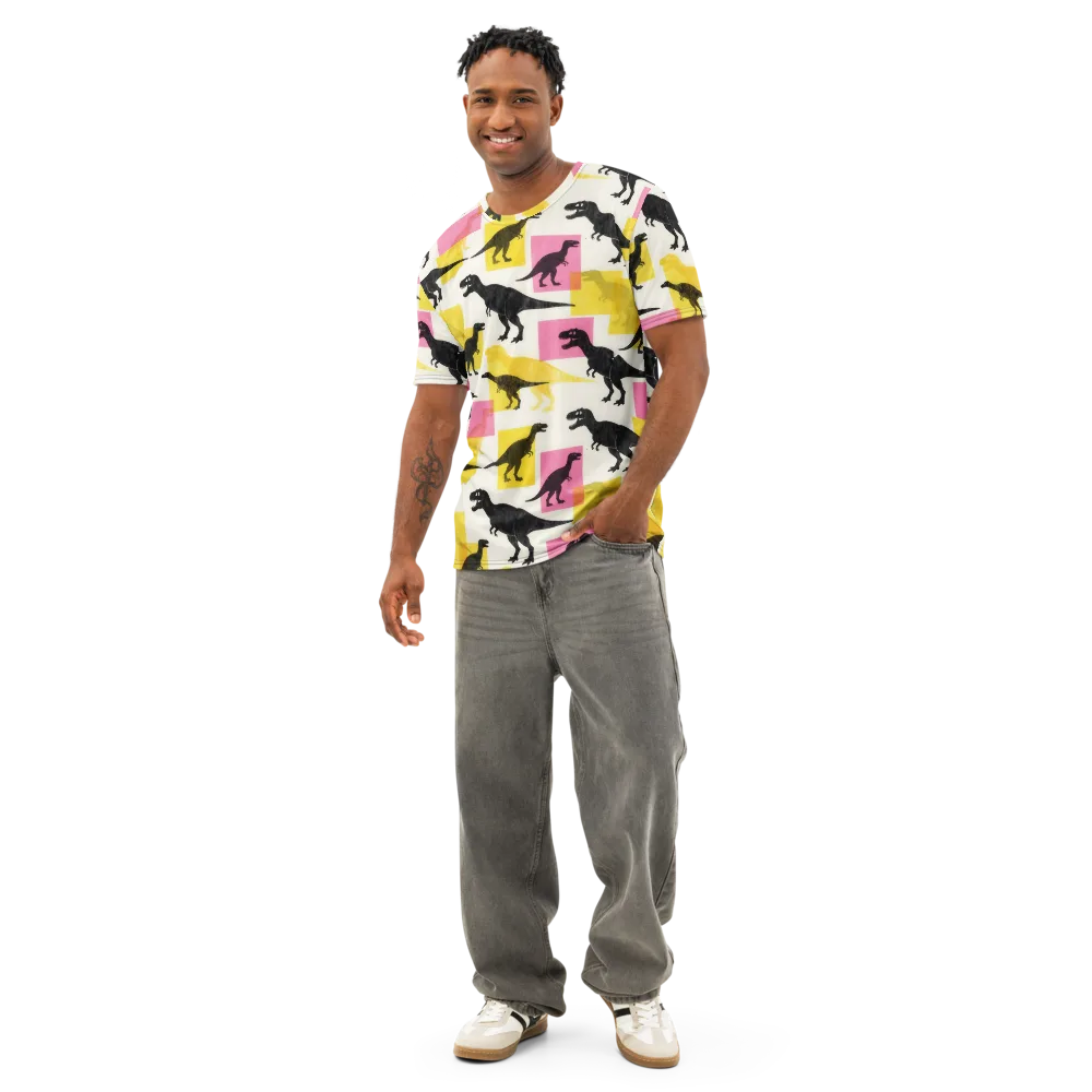 Neon Cretaceous on Men's Cotton Crew Neck T-Shirt — Front