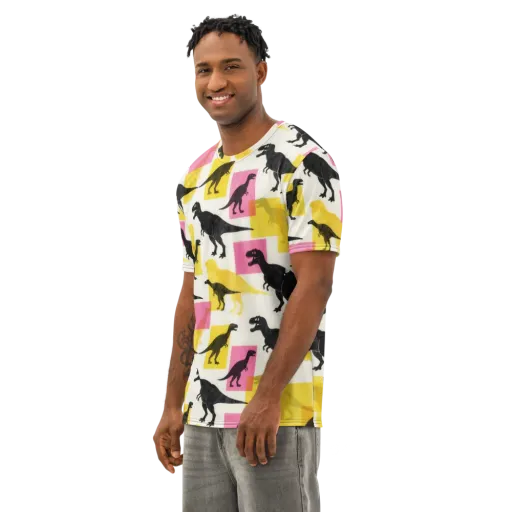 Neon Cretaceous on a Men's Cotton Crew Neck T-Shirt