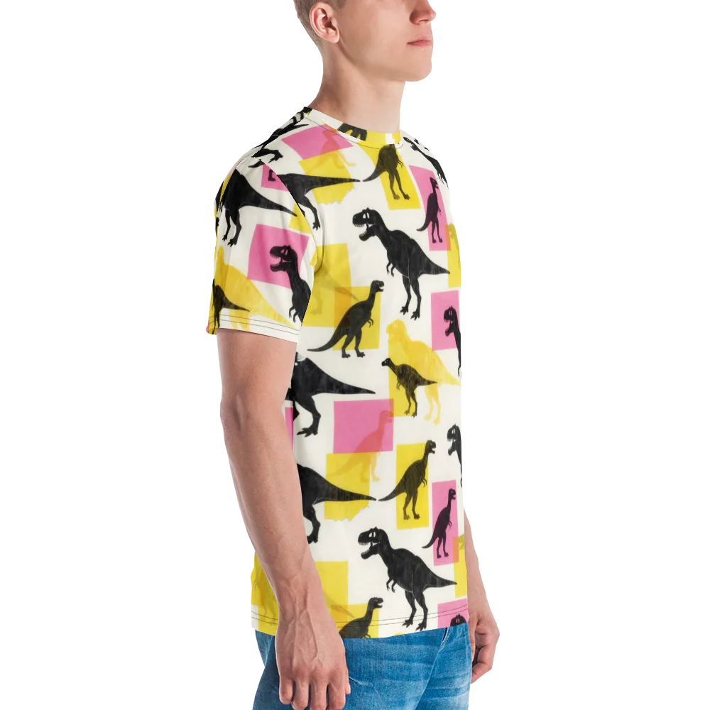 Neon Cretaceous on Men's Crew Neck T-Shirt — Right