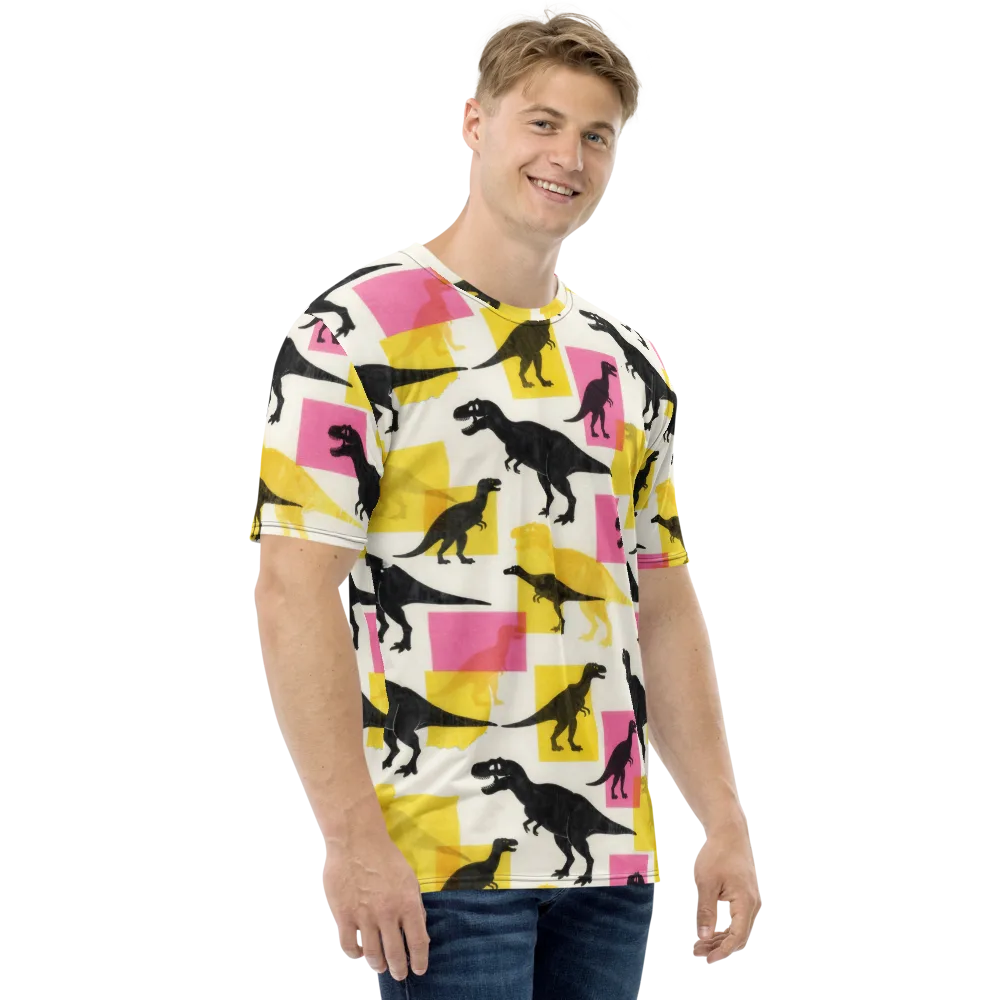 Neon Cretaceous on Men's Crew Neck T-Shirt — Right