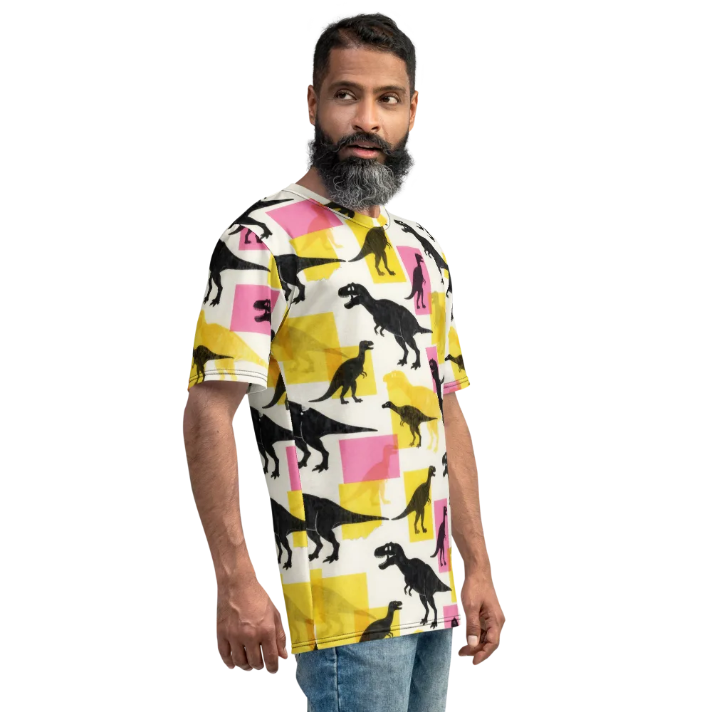 Neon Cretaceous on Men's Crew Neck T-Shirt — Right