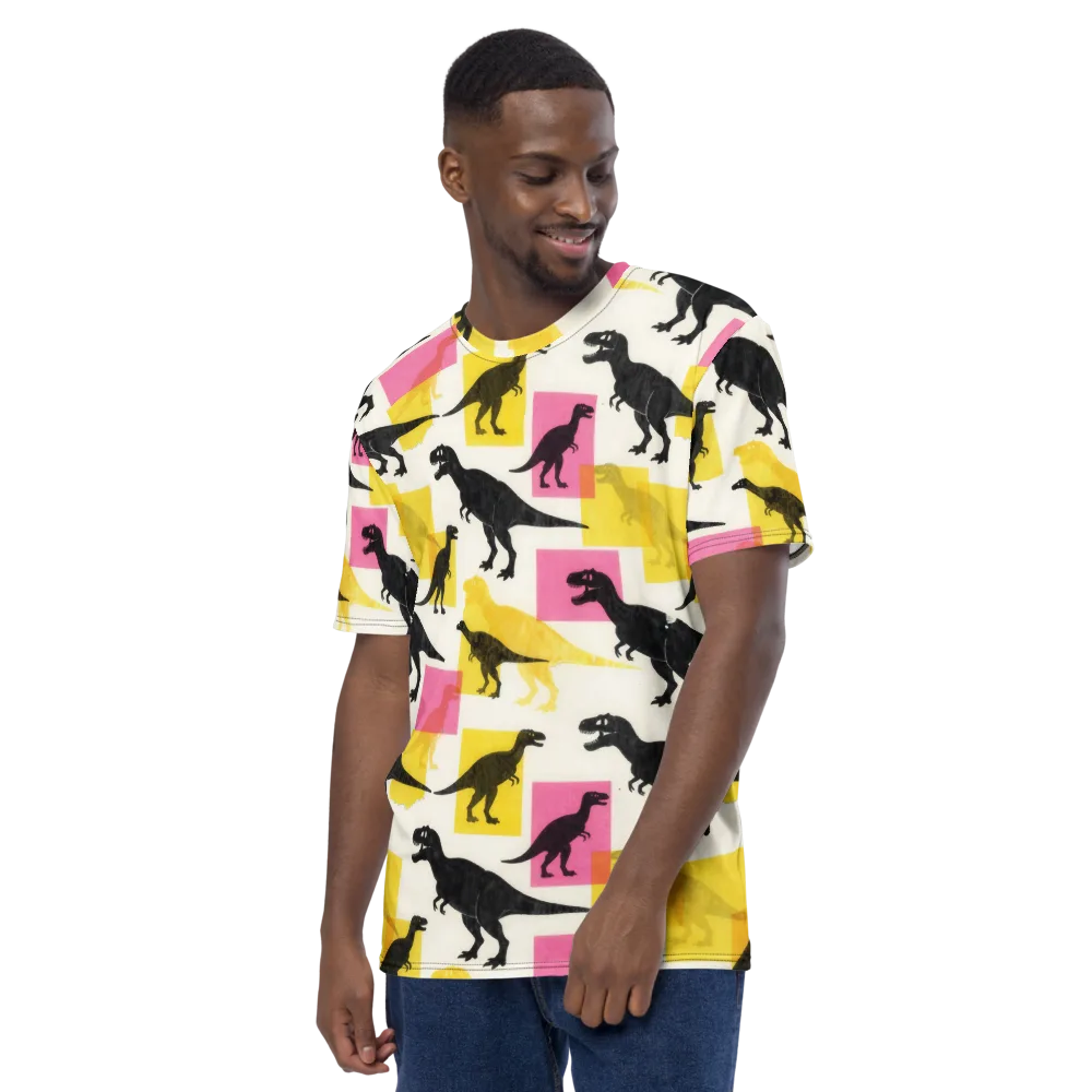 Neon Cretaceous on Men's Crew Neck T-Shirt — Left