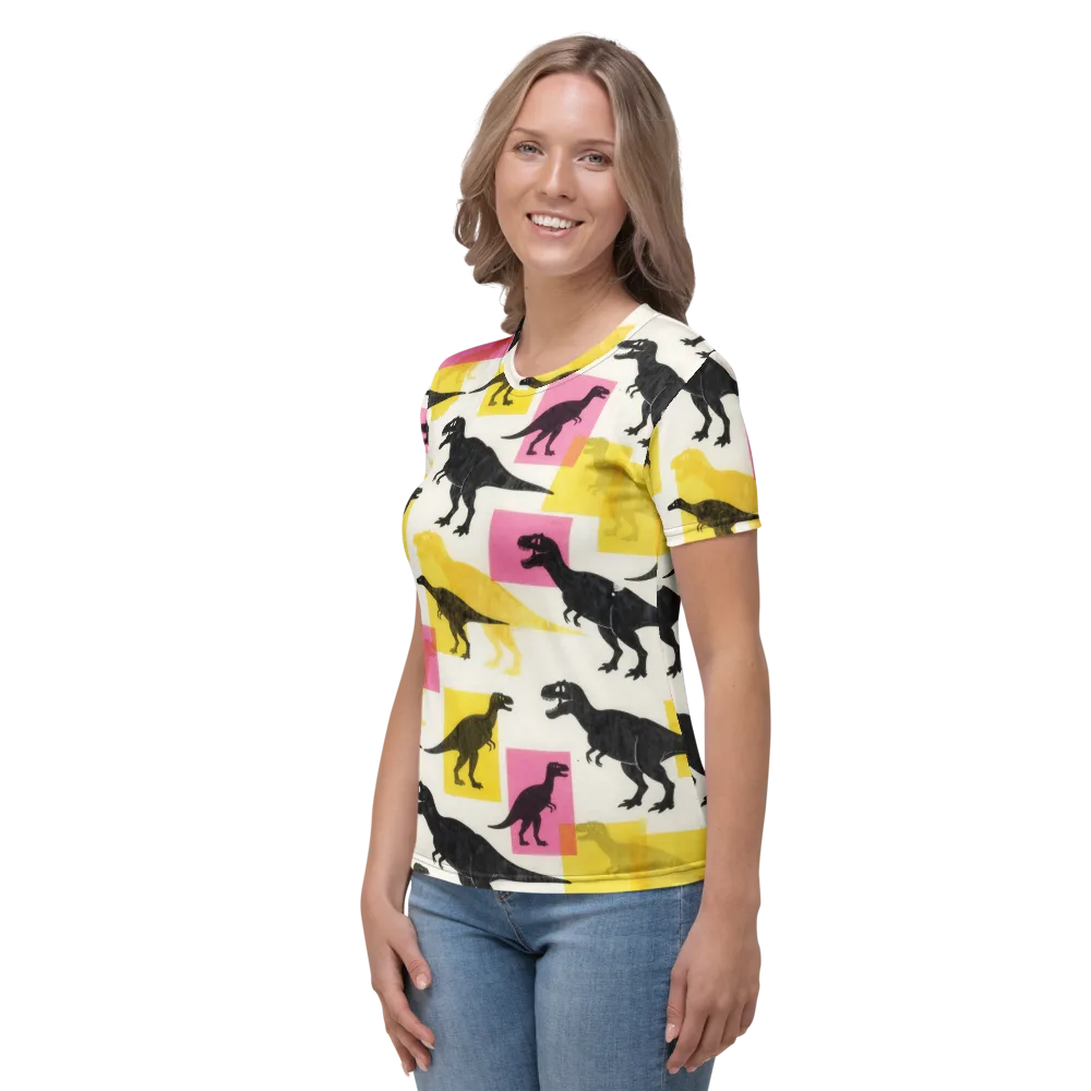 Neon Cretaceous on Women's Crew Neck T-Shirt — Left