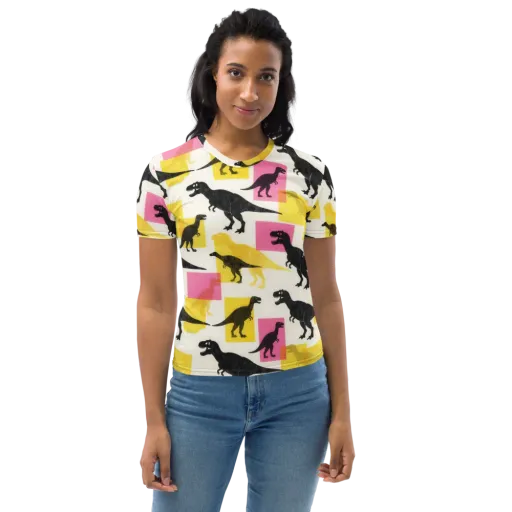 Neon Cretaceous on a Women's Crew Neck T-Shirt