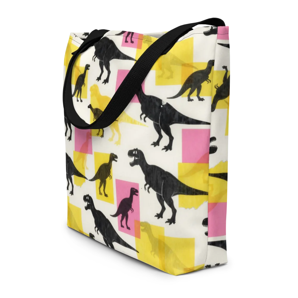 Neon Cretaceous on Large Tote Bag W/ Pocket — Front