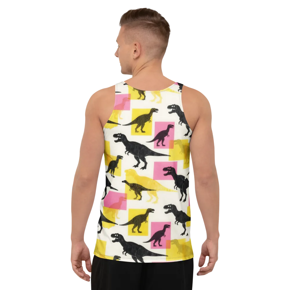 Neon Cretaceous on Men's Tank Top — Back