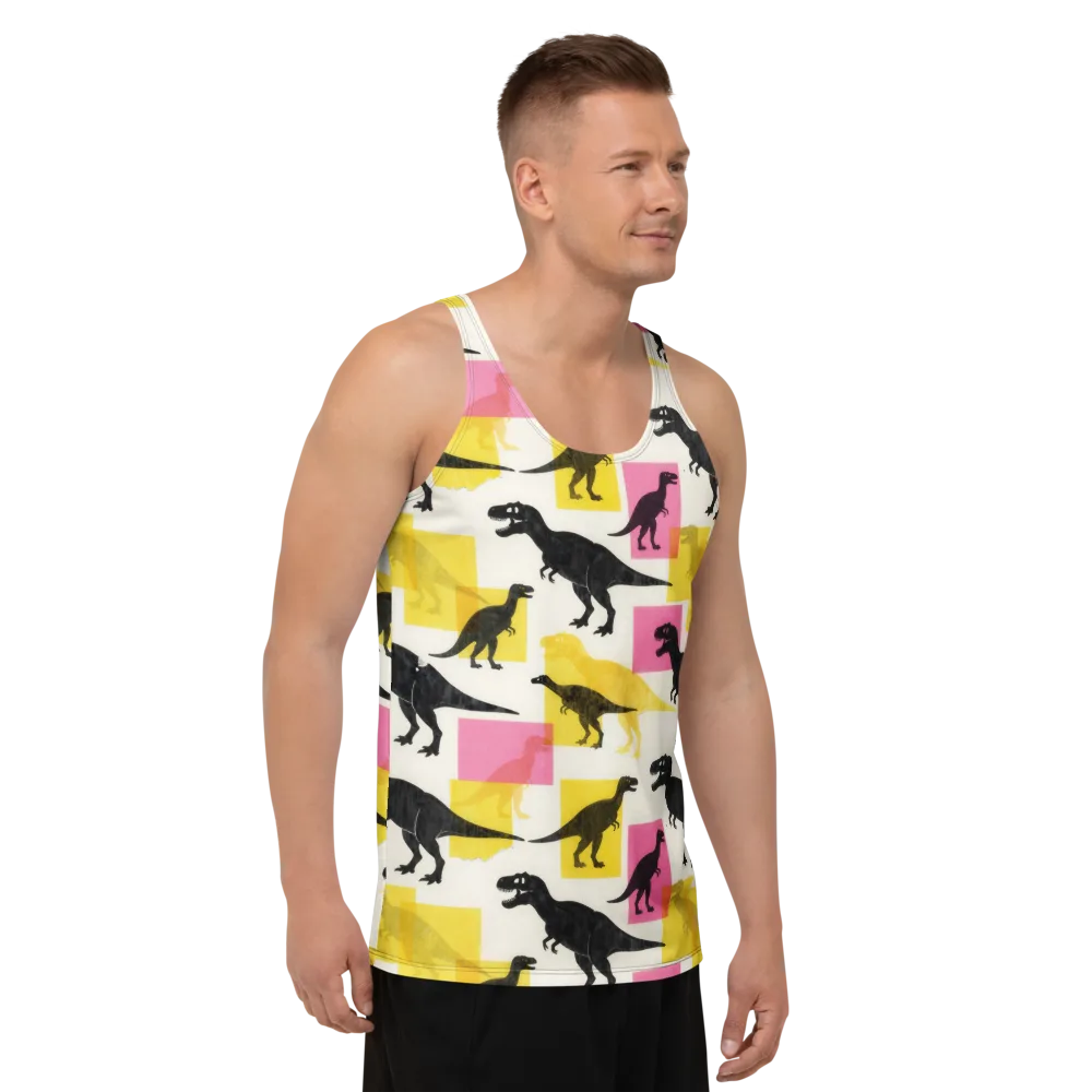 Neon Cretaceous on Men's Tank Top — Right Front