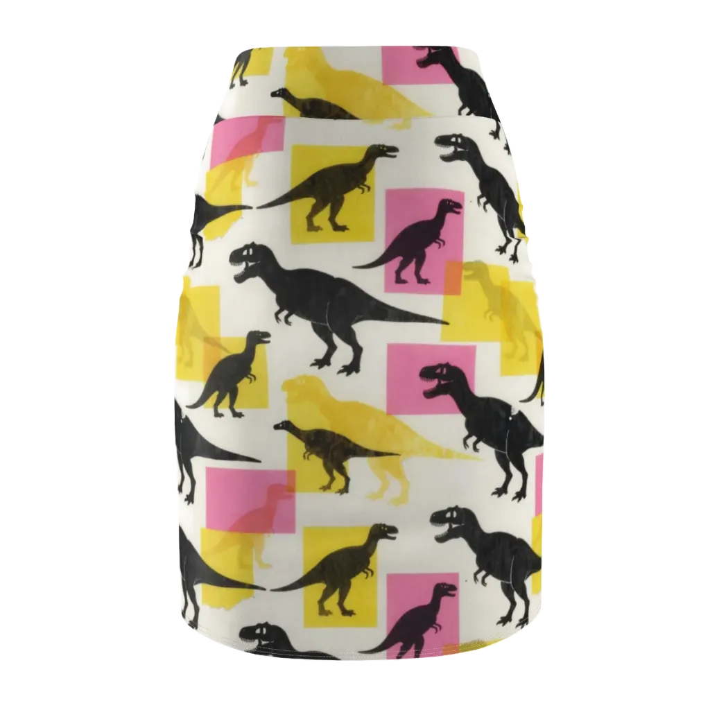 Neon Cretaceous on Pencil Skirt — Back