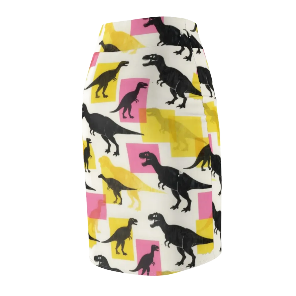 Neon Cretaceous on Pencil Skirt — Back Side