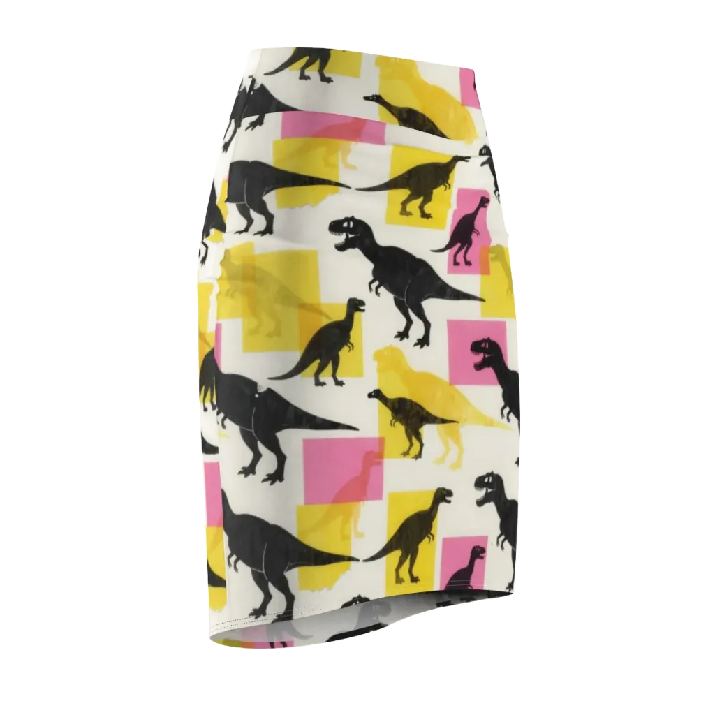 Neon Cretaceous on Pencil Skirt — Front Side