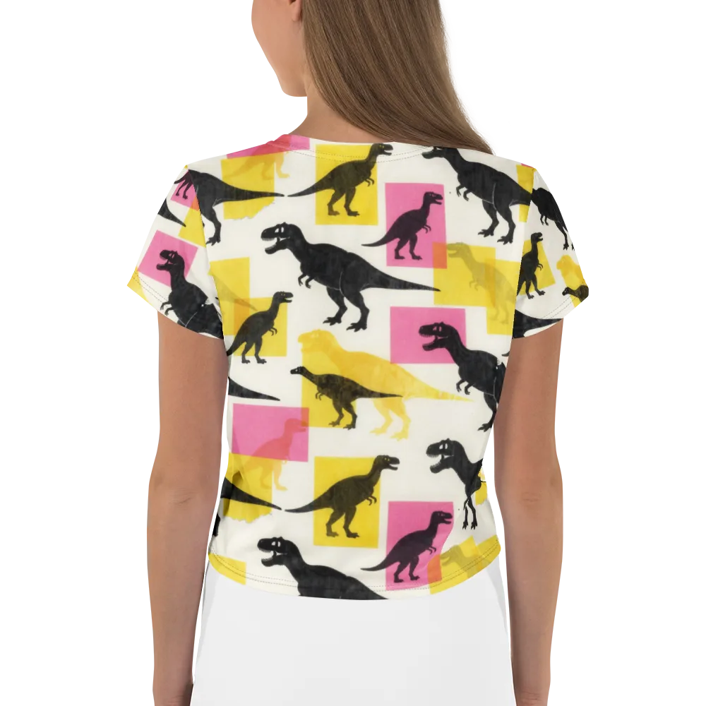 Neon Cretaceous on Crop Tee — Back