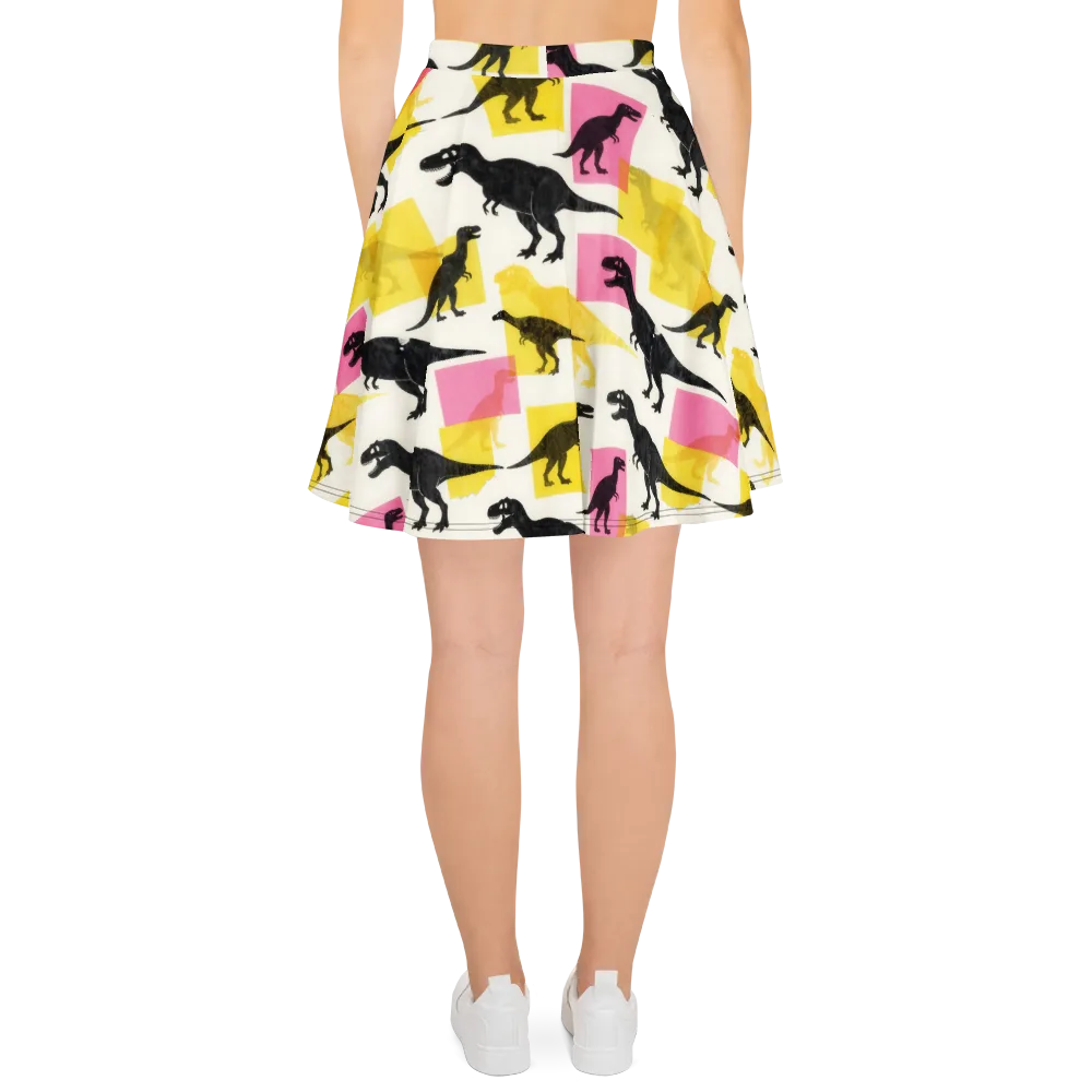 Neon Cretaceous on Skater Skirt — Back