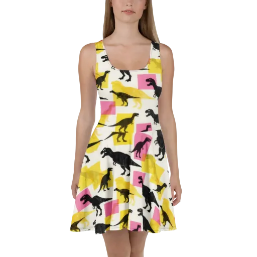 Neon Cretaceous on a Skater Dress