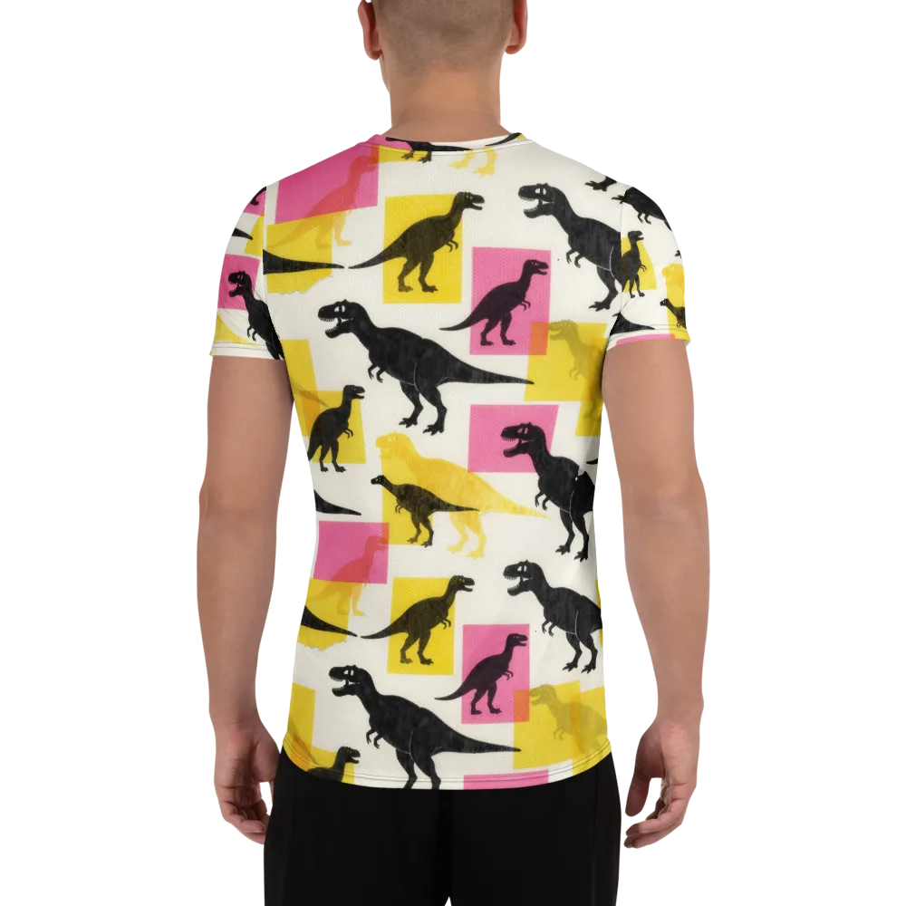 Neon Cretaceous on Men's Athletic T-Shirt — Back