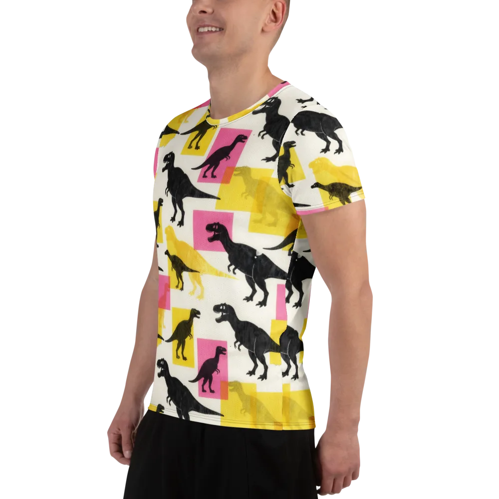 Neon Cretaceous on Men's Athletic T-Shirt — Left