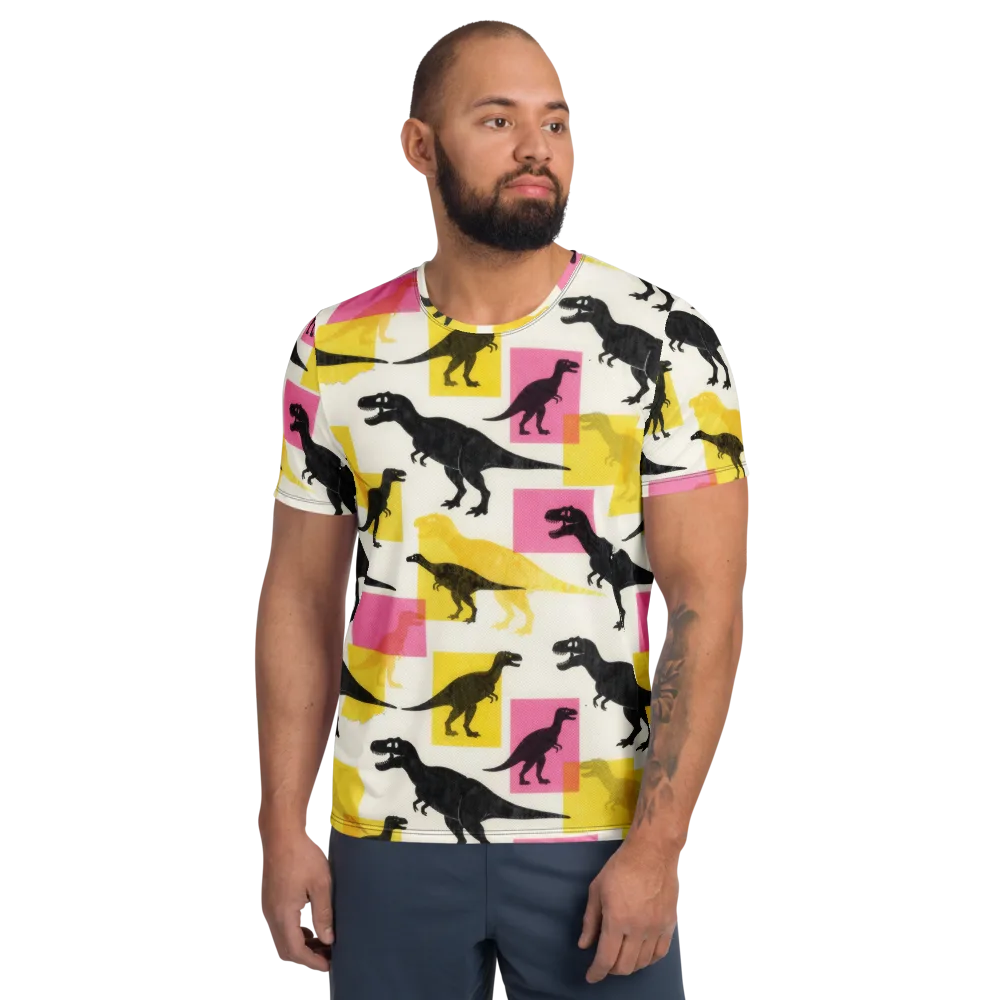 Neon Cretaceous on Men's Athletic T-Shirt — Front