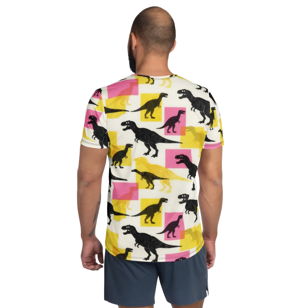 Neon Cretaceous on Men's Athletic T-Shirt — Back