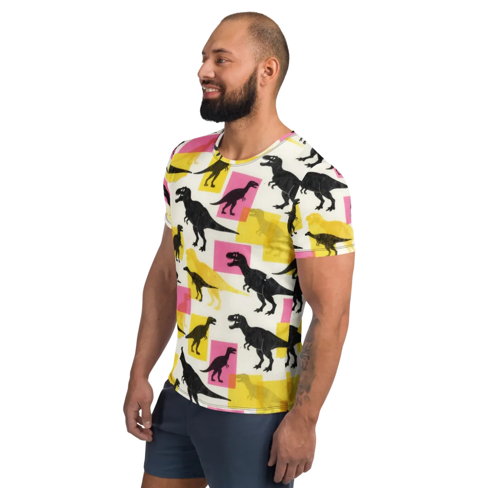 Neon Cretaceous on Men's Athletic T-Shirt — Left