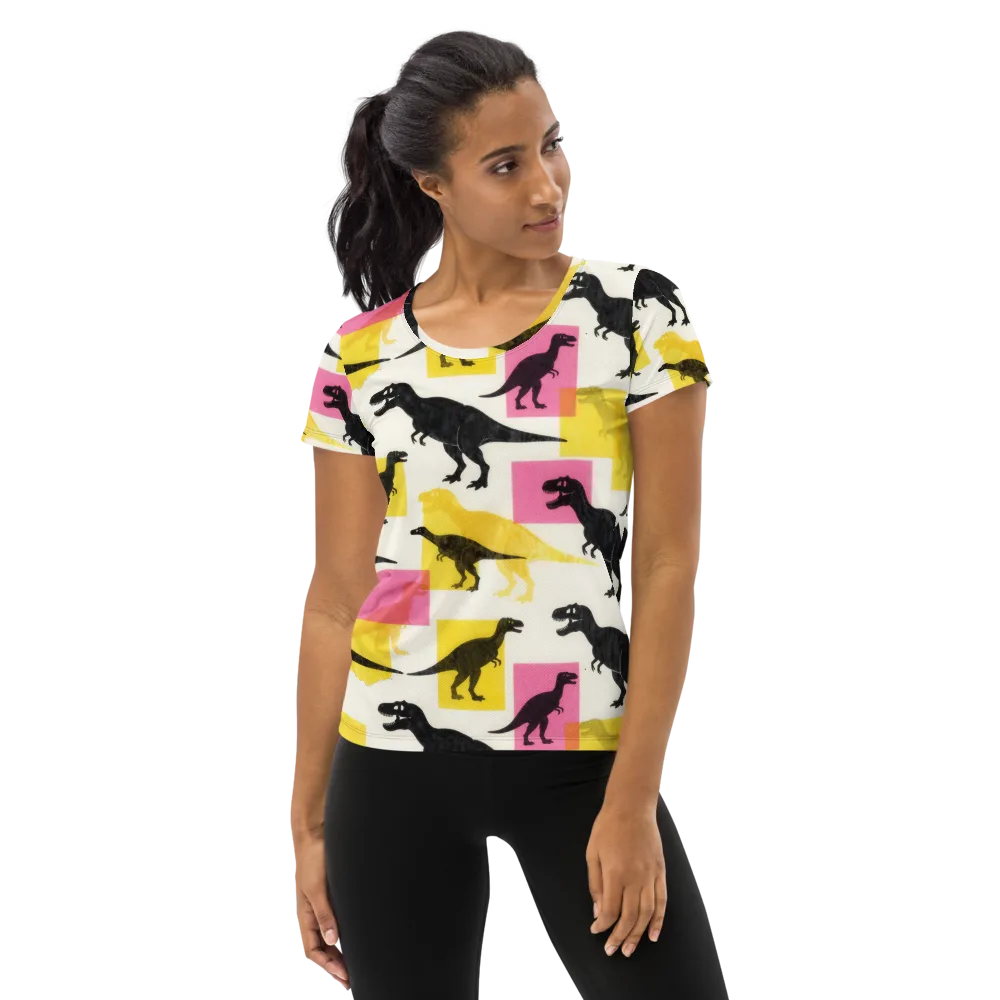 Neon Cretaceous on Women's Athletic T-Shirt — Front