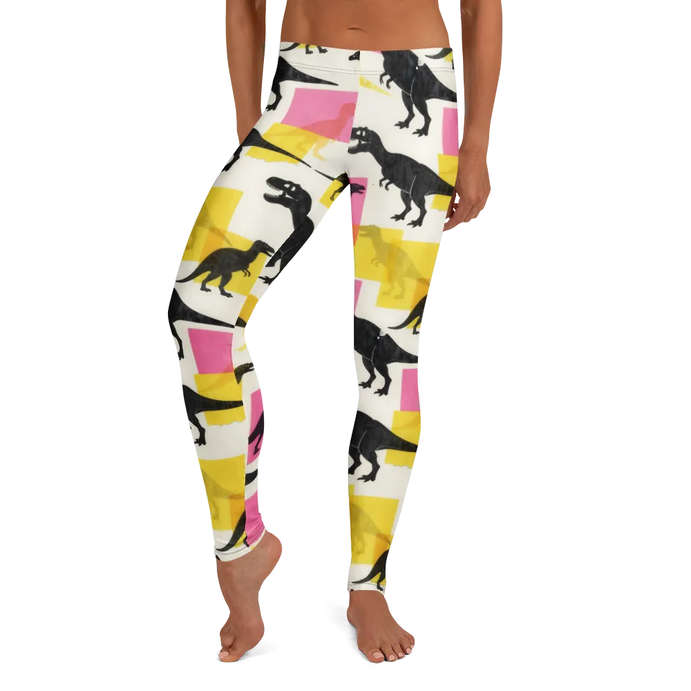 Neon Cretaceous on Leggings — Front