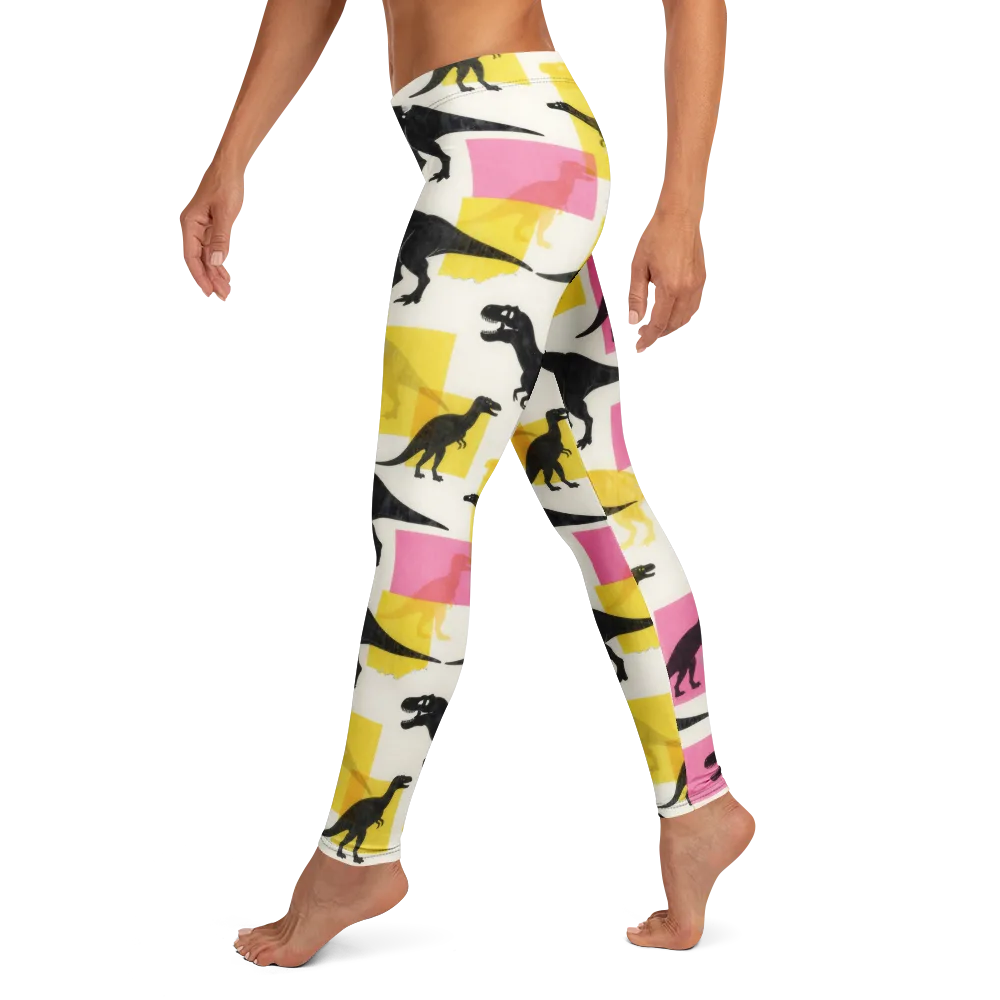 Neon Cretaceous on Leggings — Left